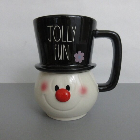 Rae Dunn Frosty The Snowman Figural Christmas Jumbo Coffee Mug Ceramic EUC - Picture 1 of 8